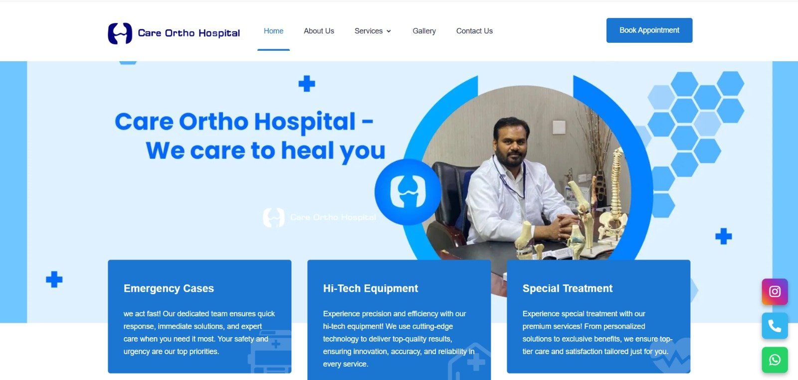 Hospital Website Design